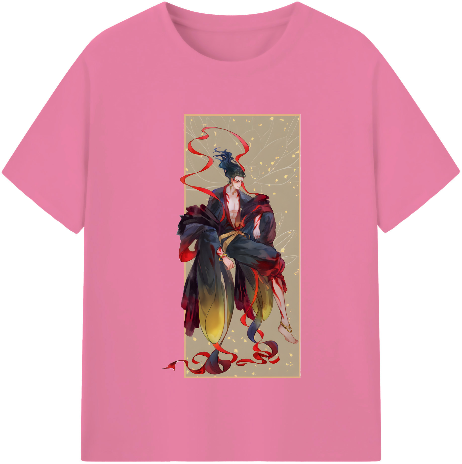 （画像用） Ne Zha 2 ナタ 魔童の大暴れ 綿100％半袖Tシャツ（フロントプリント）